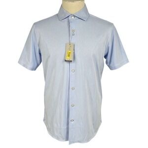 NEW Daniel Cremieux Performance Men's SMALL Blue Short Sleeve Dress Shirt